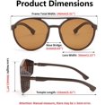 thumbnail image 3 of FEISEDY Lunettes de Soleil Steampunk Classiques pour Hommes Femmes Rétro Rondes Gothiques Lunettes Protection UV400 B2957, 3 of 6