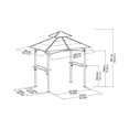 thumbnail image 3 of hometrends 5 ft. x 8 ft. Hardtop Grill Gazebo, 3 of 9