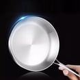 thumbnail image 4 of Bwiyojiz 8.8x8.8x2" 304 Stainless Steel Frying Pan Three-layer Flat-bottomed Non-stick Uncoated Less Oily Kitchen Gift Pot Home, Gifts for Family, 4 of 6