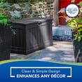 thumbnail image 4 of Suncast 50 gal. Medium Deck Box – Outdoor Resin Storage with Lock, Patio/Deck, 4 of 11