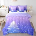 thumbnail image 1 of YST Ombre Bed Sheets Set,Purple Gradient Bed In A Bag For Kids Girls,Christmas Day Full Comforter Set 7 Piece,Xmas Snowflake Tree Bed Set,Winter Snow Bedding Comforter Sets,With 2 Pillowcase, 1 of 4