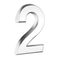 thumbnail image 1 of Dvkptbk Plastic Digital Stickers 3 Inch Silve Modern House Numbers Mailbox Numbers 0-9 Self-Adhesive Street Door Home Address Metal Numbers for Outside or Inside Signs Easy Install Home Decor, 1 of 2