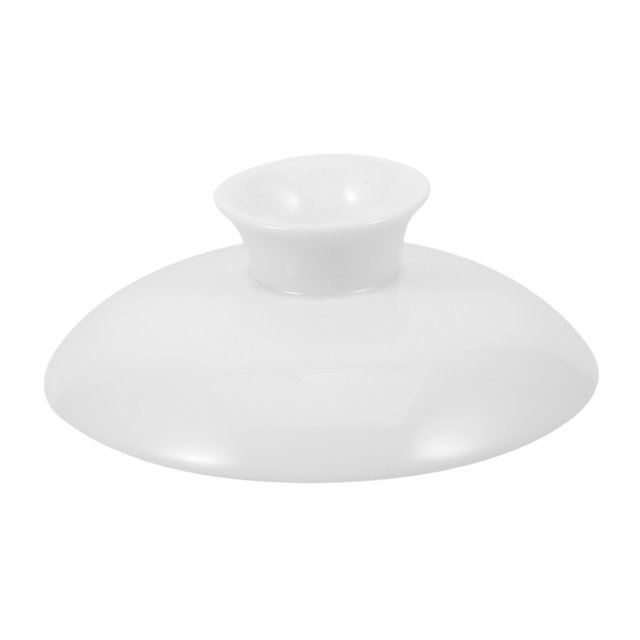 Couvercles de Tasse Réutilisables Couvercle en Céramique Blanc Couvercle de Boisson Couvercle de Tasse Extérieur Couvercle de Bol à Thé Couvercles de Tasse pour Boisson Chaude Froide 3.2 Pouces
