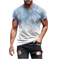 thumbnail image 1 of HKEJIAOI Mens Spring Summer Casual Sports Color Block Raglan Sleeves Round Neck T Shirt, 1 of 5