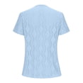 thumbnail image 4 of Liquidation! Hauts Grande Taille pour Femmes, Blouse à Manches Courtes d'Été pour Femmes, Mode Décontractée à Manches Courtes Unie Col en V Blouse, 4 of 4