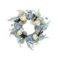 thumbnail image 1 of Porte d'Entrée Guirlande de Fleurs Roses Artificielles à l'Extérieur des Vacances de Bureau, 1 of 9