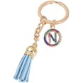thumbnail image 1 of 26 Letters A-Z Decorative Alphabet Initial Charm Keychain for Women Girls Men Teenager Gift, 1 of 2