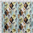 thumbnail image 4 of Soimoi Animals Print, Silk Fabric, Decor Sewing Fabric by The Yard 42 Inch Wide,Decorative Fabric for Shirts Suits Ties, Multicolor, 4 of 5