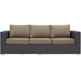 thumbnail image 3 of Modway Convene Outdoor Patio Furniture Sofa, Espresso, 3 of 5