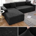 thumbnail image 1 of Waterproof Sofa Covers 1/2/3/4 Seats Jacquard Solid Couch Cover L Shaped Sofa Cover Protector Bench Covers, 1 of 7