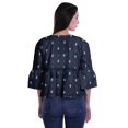 thumbnail image 2 of Moomaya Hauts Boho Coton Décontractés Amples Blouses Haut d'Été Col Rond T-Shirt, 2 of 4