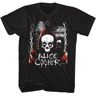 Alice Cooper T-Shirt pour Adulte Noir à Capuche avec Crâne