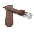thumbnail image 2 of Extra Long (XL), 22mm Leather Watch Band Strap, Mat, Tone-on-Tone Stitching, Stainless Steel Buckle, 2 of 7