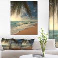 thumbnail image 1 of Beautiful Tropical Beach with Palms - Beach Photo Canvas Print, 1 of 3