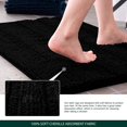 thumbnail image 4 of CHUN YI Anti-slip Bathroom Mat Absorbent Plush Polyester, 16"x24", Black, 4 of 6