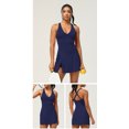 thumbnail image 2 of PISONIC Robe de Tennis pour Femmes, Robe Athlétique avec Soutien-Gorge Intégré et Shorts Robes d'Été pour Femmes Tenues de Golf pour l'Entraînement, 2 of 7