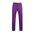 thumbnail image 1 of AherBiu Mens Dress Pants Pantalon Habillé pour Homme Taille Extensible devant Plat Grande Taille Coupe Ajustée Pantalon Extensible Classique Confortable, 1 of 3