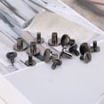 thumbnail image 3 of Rivet Flat Head Rivet Binding Rivet Rivet Kit 50 Set 8mm Pure Copper Flat Head Rivets Leather Strap Screws Kit For Notebook Binding, 3 of 8