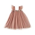 thumbnail image 1 of MHFRRA Robe de Printemps pour Filles Robe de Fête à Manches Volantes pour Tout-Petits Robe de Fête Dansante Vêtements 2-3 Ans, 1 of 4