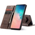 thumbnail image 2 of KOMI Wallet Case for Samsung Galaxy S10, Premium PU Leather Case Vintage Matte Wallet Flip Cover [Card Slots] [Magnetic Closure] Stand Function Folio Shockproof Full Protection for Galaxy S10 Coffee, 2 of 5