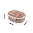 thumbnail image 3 of mtvxesu Lunch Box for Men, Wheats Straw Single Layer Lunch Box Mobile Phone Holders Lunch Box Student Office Worker Lunch Box Microwaveable Lunch Box Lunch Boxes for Men Lunch Box Containers Clearance, 3 of 7