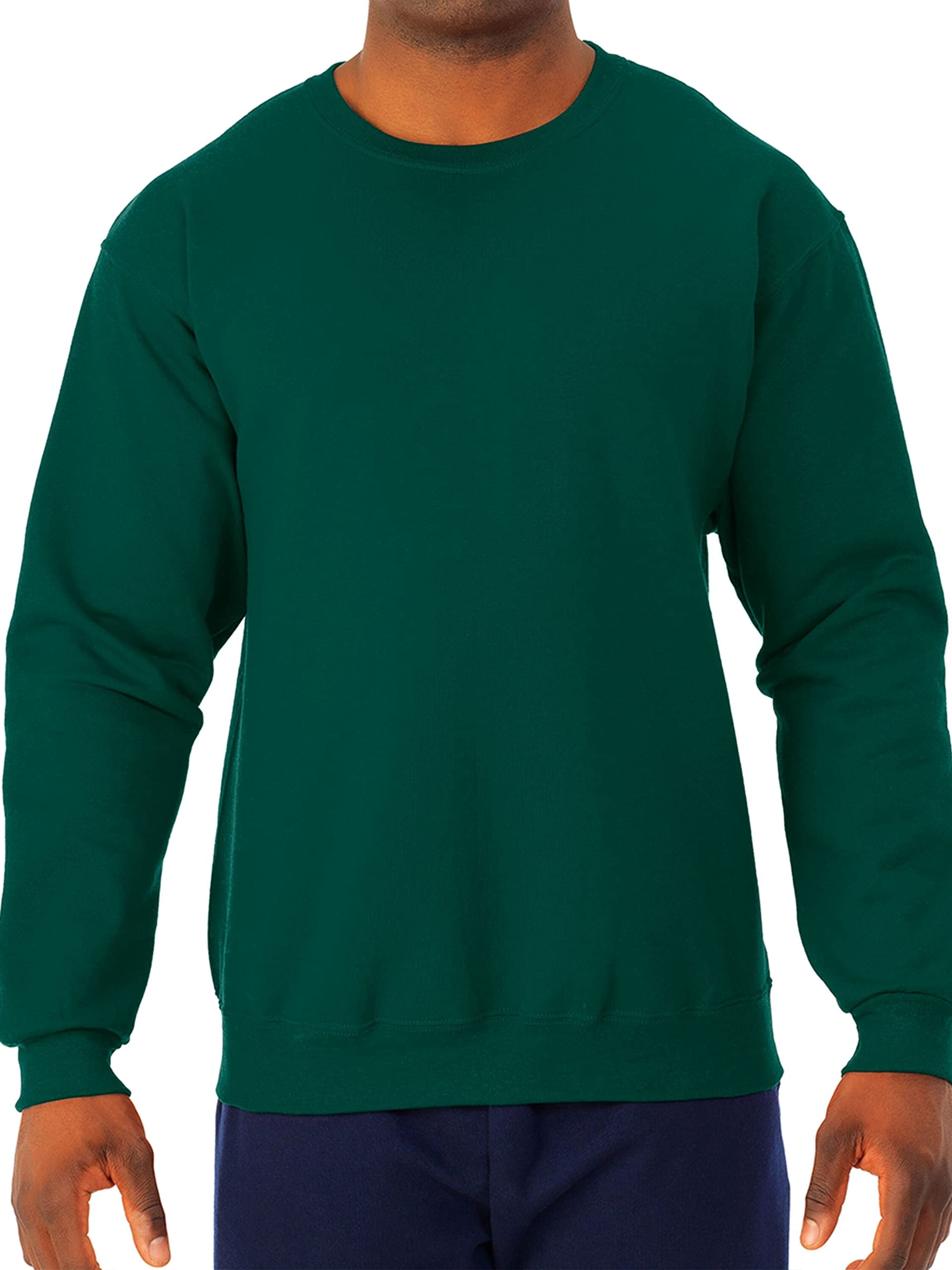 Jerzees Men's Adult Crew Sweatshirt X Sizes, Forest Green, 3X-Large
