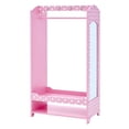 thumbnail image 1 of Teamson Kids Dress up Polka Dot Kids Wooden Clothes Rack Hanger Storage Pink, 1 of 10