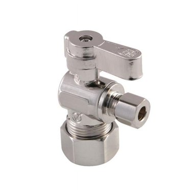 Kingston Brass KF5814SN 0,62 in. O.D. Compression x 0,25 in. OD Soupape d'Arrêt d'Angle de Compression&44; Nickel Brossé