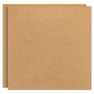 Unique Bargains Carreaux de Panneau en Liège 12x12 Pieds 5/16 Pieds d'Épaisseur, Lot de 2 Autocollants, Panneau d'Affichage Carré en Liège pour Présentation