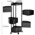 thumbnail image 3 of Andvari Rotating 5-Tier Kitchen Storage Rack, Irregular Fruit Basket Floor Stand Organizer, 3 of 10