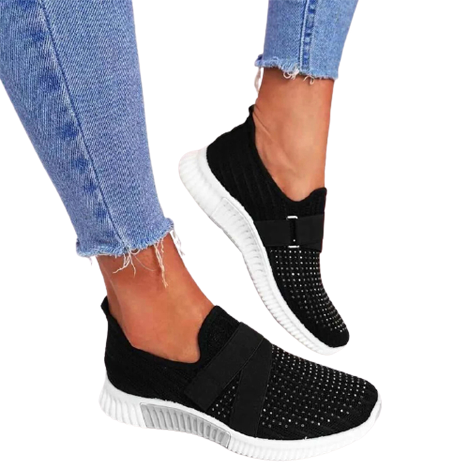 Chaussures à Enfiler avec Semelle Orthopédique Espadrilles de Mode pour Femmes Chaussures de Marche Décontractées