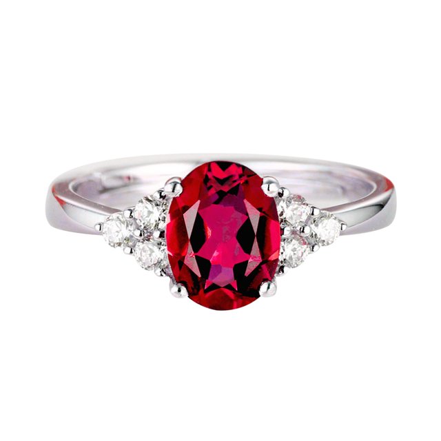Riforla Women's Retro Fashion Jewelry Diamond Ring Opening Ring Rings Red