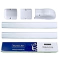 thumbnail image 2 of DuctlessAire Paintable Mini Split Line Set Cover Kit - Lineset Cover for Ductless Mini Split Air Conditioner Unit - Outdoor Cable Covers - Wall Cap, Hide-A-Line, Coupler & End Cap (White, 3" x 7.5 Ft), 2 of 4