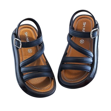 Puawkoer Girls Sandals Fashion Girls Slides Sandals Summer Flat Sandals Open Shoes Girls Shoes Toe Cute Casual Outdoor Sandals Girls Comfortable Lightweight Breathable For Shoes Girls