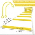 thumbnail image 2 of ISOP Rope Ladder Fire Escape Use | Emergency Exit Ladder 8/13/16/25/32 ft | Retractable Safety Rope Ladders with Carabiners – Lightweight & Compact | Multi Function | Reusable, 2 of 9