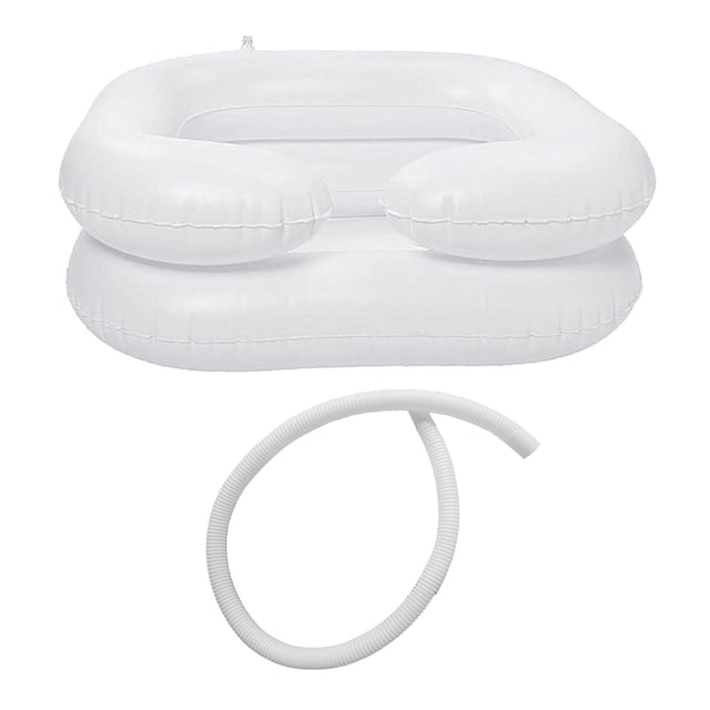 Bassin de Shampoing Gonflable en PVC pour Intérieur et Extérieur à Double Couche, Soins à Domicile, Portable