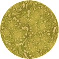thumbnail image 1 of Ahgly Tapis de Zone Rond Lavable en Machine Intérieur Transitionnel Brun Doré Foncé, 3 Pieds Rond, 1 of 7