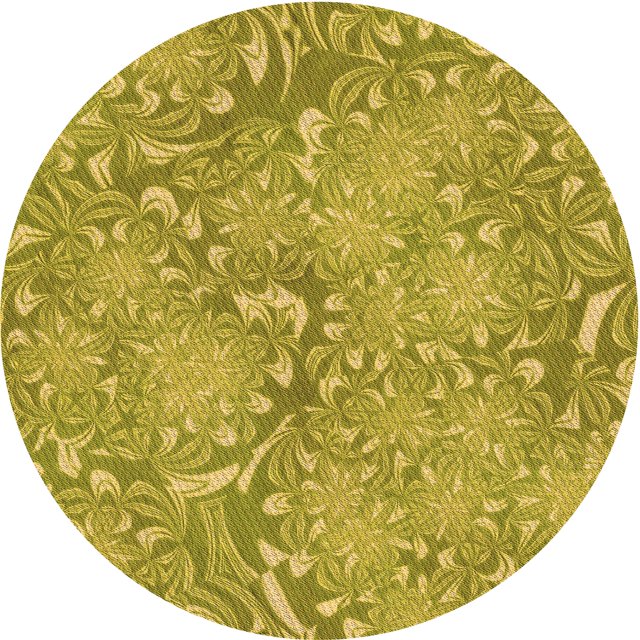 Ahgly Tapis de Zone Rond Lavable en Machine Intérieur Transitionnel Brun Doré Foncé, 3 Pieds Rond