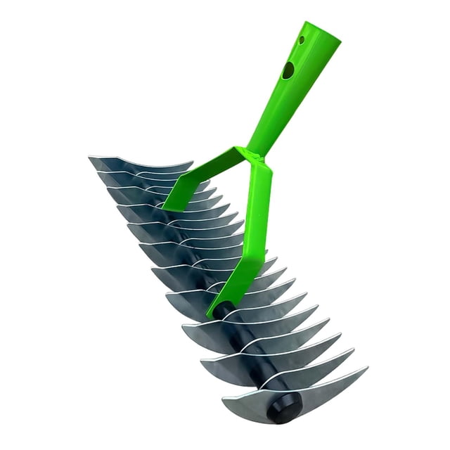 S SERENABLE Lawn Thatching Rake Ergonomic Leaf Rake Dethatcher Rake for Dethatching Lawn Head