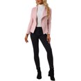 thumbnail image 2 of INSPIRE CHIC Cardigan Ouvert à Manches Longues en Faux Suède pour Femmes TP Rose, 2 of 6