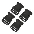 thumbnail image 1 of Unique Bargains 4Pack 1-1/2' Plastic Dual Adjustable Side Release Buckle for Backpack Strap Black, 1 of 6