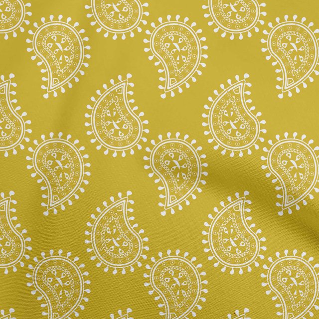 oneOone Velvet Medium Yellow Fabric Block Craft Projects Decor Fabric Printed By The Yard 58 Inch Wide