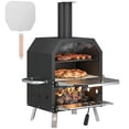 thumbnail image 1 of Outsunny 2-Layer Outdoor Pizza Oven with 12" Pizza Stone, Peel, 1 of 10