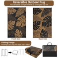 thumbnail image 3 of Tapis d'Extérieur Réversible 9x12 Pi – Tapis de Patio en Paille Plastique Imperméable avec Résistance aux UV – Tapis Facile à Nettoyer Comprend un Sac Portable et 4 Piquets pour VR, Plage, Terrasse et Camping – Noir Brun, 3 of 8