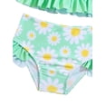 thumbnail image 4 of Luvoko Infant 2-Pack Rash Guard Shirt Short Sleeve, Girls Uv Shirt Long Sleeve Swimsuit Shorts And Top Kids Rashguard Girls Period Bathing Suit Swimsuit One Shoulder Swimwear(Light Green,6-12 Months), 4 of 7