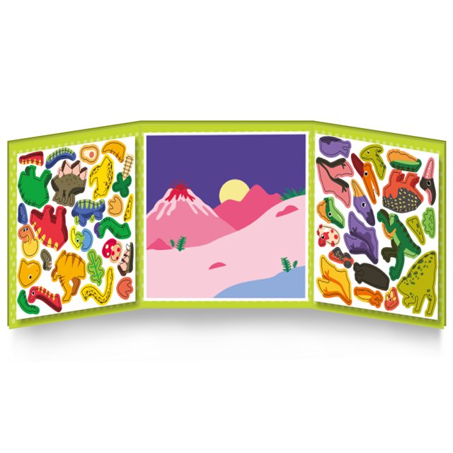 Amdohai 46 Pcs Magnetic Puzzles Board Dinosaurs Mix and Match Game for Creativity and Motor