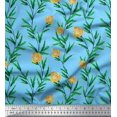 thumbnail image 1 of Soimoi Tissu en Coton Canard Feuilles & Roses Imprimé Floral 1 Yard 56 Pouces de Large, 1 of 3