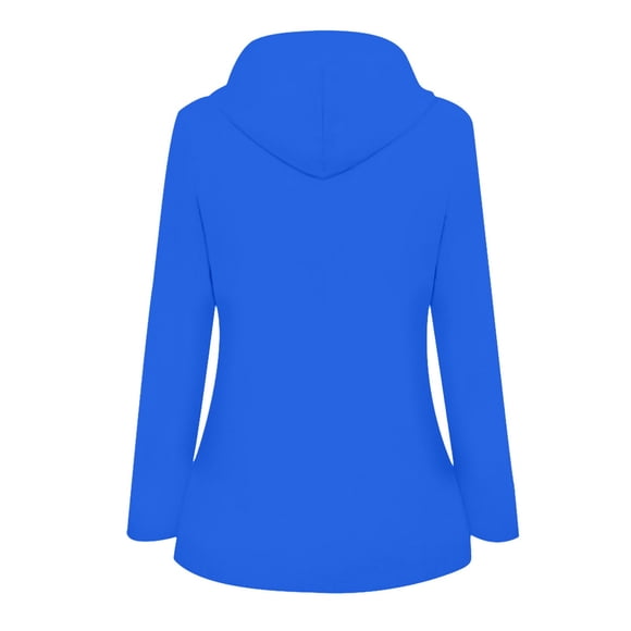 Bigersell Hoodie Coat Women Long Sleeve Hooded Casual Jackets Women Solid Rain Jacket Outdoor Waterproof Hooded Raincoat Windproof Hoodie Coat Women