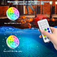 thumbnail image 3 of HLONK CRISLEX Lumières de Piscine Rechargeables pour Piscine hors Terre Accessoires de Spa - Lumières DEL Submersibles Améliorées avec Télécommande Batterie au Lithium 16 Couleurs Chargement USB - pour Piscine Bain, 3 of 7