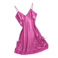 thumbnail image 2 of Women's Satin V Neck Sleeping Dress Adjustable Shoulder Strap with Bowknot for, 2 of 8